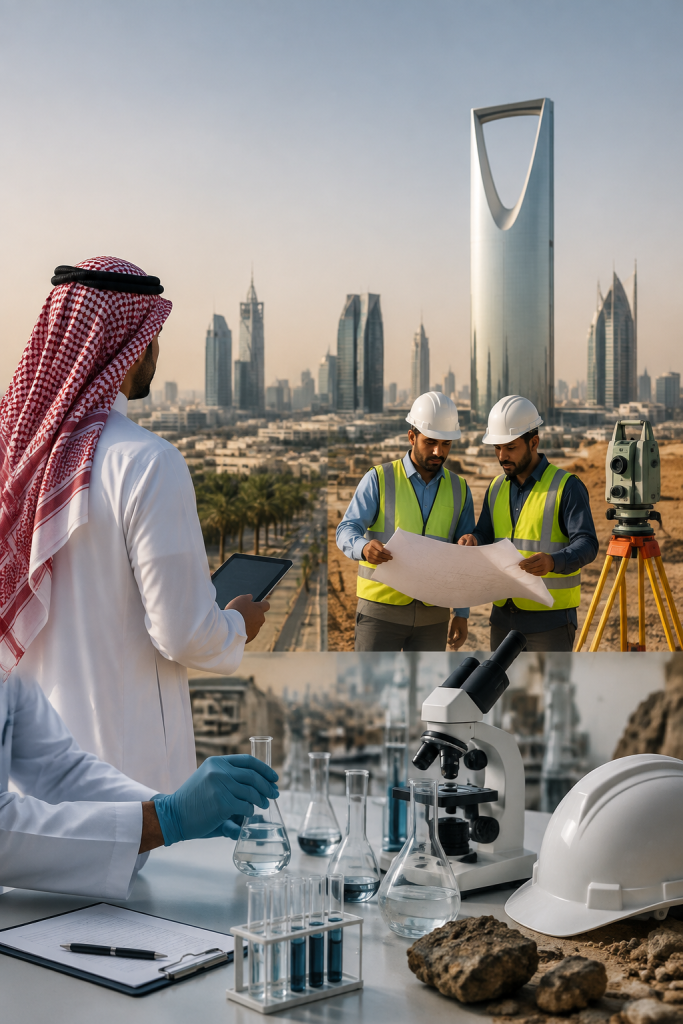 Saudi engineering and laboratory professionals